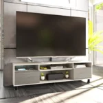 Mueble para TV - Sofía, Para Pantallas de hasta 70”, Amplio Almacenaje y Diseño Moderno - Color Gris / Grafito