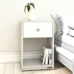 Buró - Berlín, Cajón con Correderas Metálicas, Repisa Abierta y Diseño Compacto - Color Blanco