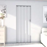 Puerta Plegable - Chica, Ahorra Espacio, Práctica y Fácil de Instalar - Color Blanco