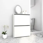 PLAYCON Zapatera, Diseño Compacto de 2 Puertas Abatibles, Gran Capacidad y Estilo Moderno